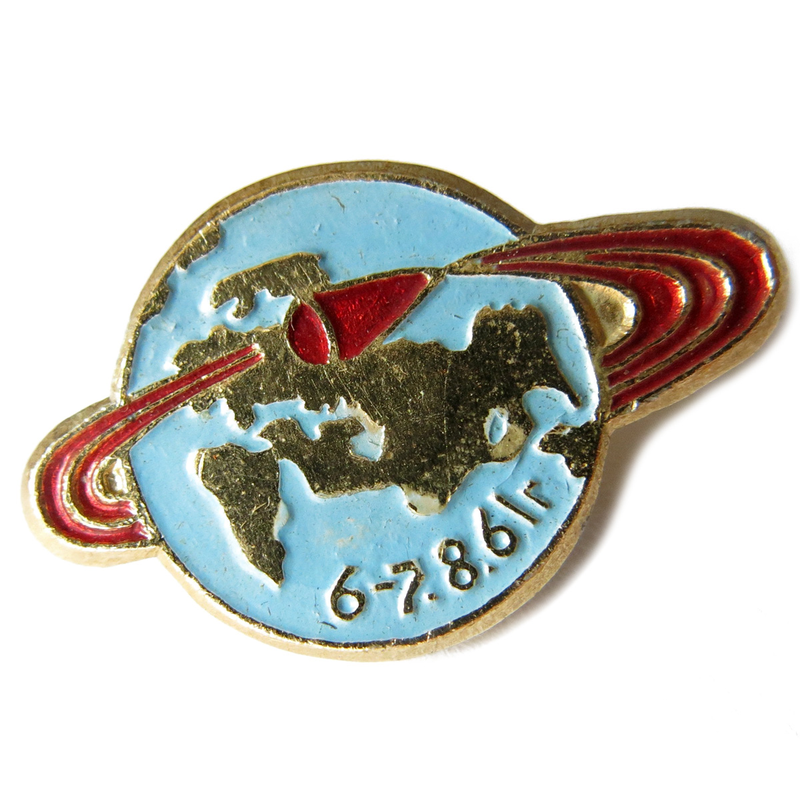 Illustration for article titled 26 Soviet Space Pins From the Heat of the Space Race